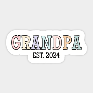 Grandpa Est 2024, New Grandpa, Grandfather Reveal Sticker